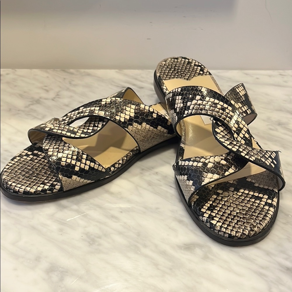 Jimmy Choo Women's Snakeskin Slide Sandals